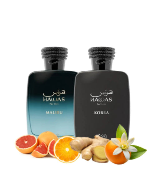 Rasasi Hawas Ultieme Zomerbundel - Kobra + Malibu – Eaux de Parfum, flacon